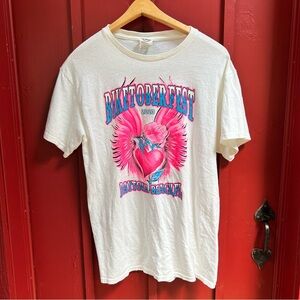 Daytona Beach Pro Weight White Biketoberfest Tee with Graphic